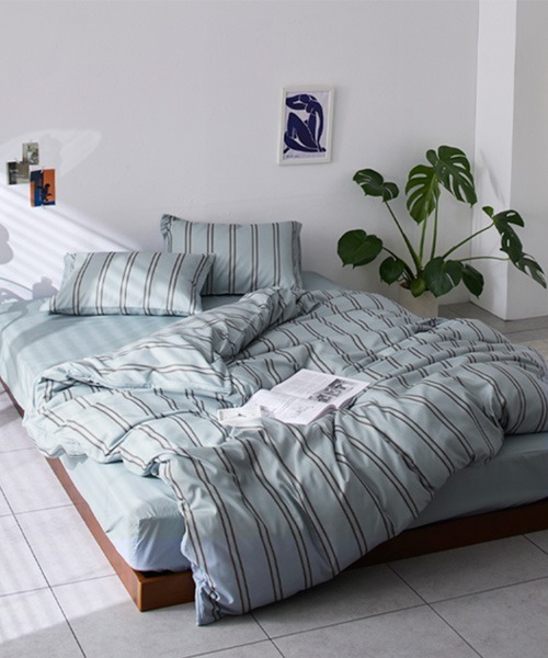 ストライプ柄布団カバーセット│シングル2点セット（寝具）｜COCOPLATZ