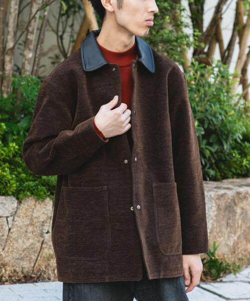 URBAN RESEARCH DOORS（アーバンリサーチドアーズ）の「インディゴモール ワークジャケット（その他アウター・メンズ・ブラウン/ネイビー・MEDIUM/LARGE）」の5枚目の写真