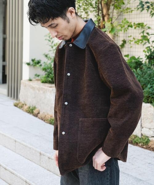 URBAN RESEARCH DOORS（アーバンリサーチドアーズ）の「インディゴモール ワークジャケット（その他アウター・メンズ・ブラウン/ネイビー・MEDIUM/LARGE）」の7枚目の写真