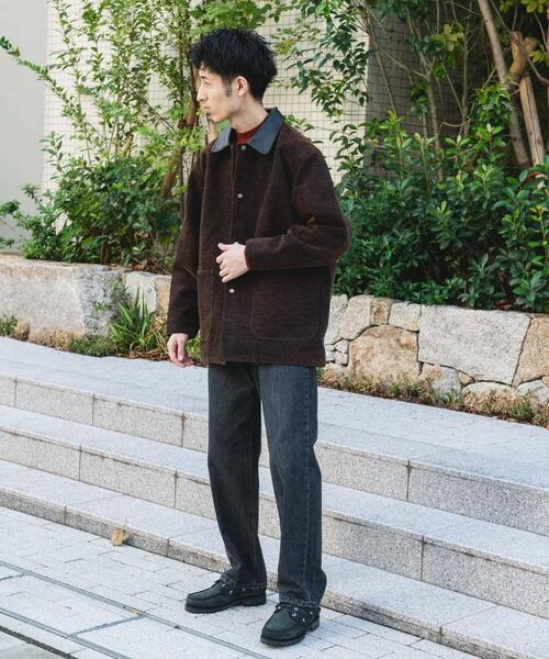 URBAN RESEARCH DOORS（アーバンリサーチドアーズ）の「インディゴモール ワークジャケット（その他アウター・メンズ・ブラウン/ネイビー・MEDIUM/LARGE）」の9枚目の写真