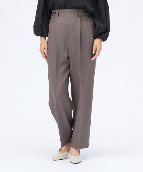 BEAMS HEART(ビームスハート)の「【セレモニー・ハレの日】リラックス テーパード パンツ(セットアップ対応)(スラックス・レディース・グレー/ブラウン系その他2/ブラック・FREE)」の2枚目の写真