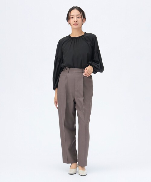 BEAMS HEART(ビームスハート)の「【セレモニー・ハレの日】リラックス テーパード パンツ(セットアップ対応)(スラックス・レディース・グレー/ブラウン系その他2/ブラック・FREE)」の7枚目の写真