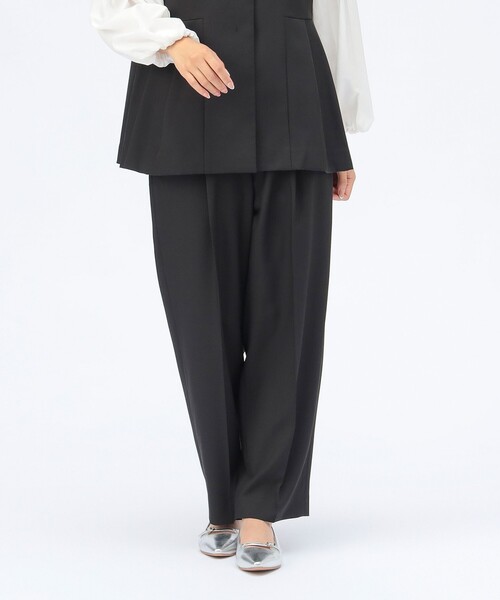 BEAMS HEART(ビームスハート)の「【セレモニー・ハレの日】リラックス テーパード パンツ(セットアップ対応)(スラックス・レディース・グレー/ブラウン系その他2/ブラック・FREE)」の10枚目の写真