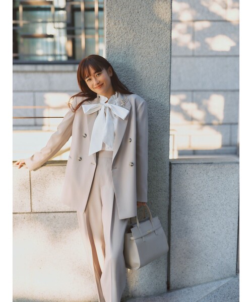 BEAMS HEART(ビームスハート)の「【セレモニー・ハレの日】リラックス テーパード パンツ(セットアップ対応)(スラックス・レディース・グレー/ブラウン系その他2/ブラック・FREE)」の12枚目の写真