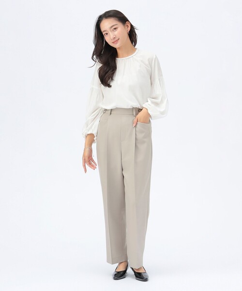 BEAMS HEART(ビームスハート)の「【セレモニー・ハレの日】リラックス テーパード パンツ(セットアップ対応)(スラックス・レディース・グレー/ブラウン系その他2/ブラック・FREE)」の14枚目の写真