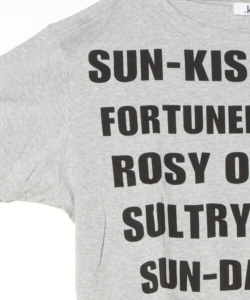 .KOM(ドットコム)の「『.KOM/ドットケーオーエム』英字プリントオフショルダー長袖Tシャツ【GC】(Tシャツ/カットソー・レディース・ホワイト/グレー・FREE)」の4枚目の写真