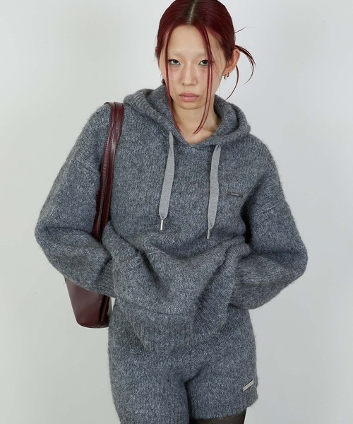 セール】【led.tokyo】KNIT HOODIE/ニットフーディー（パーカー）｜led