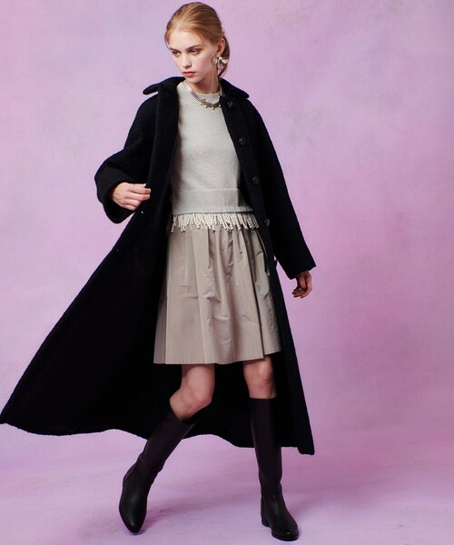 LOULOU WILLOUGHBY】ループインレーロングコート（ステンカラーコート