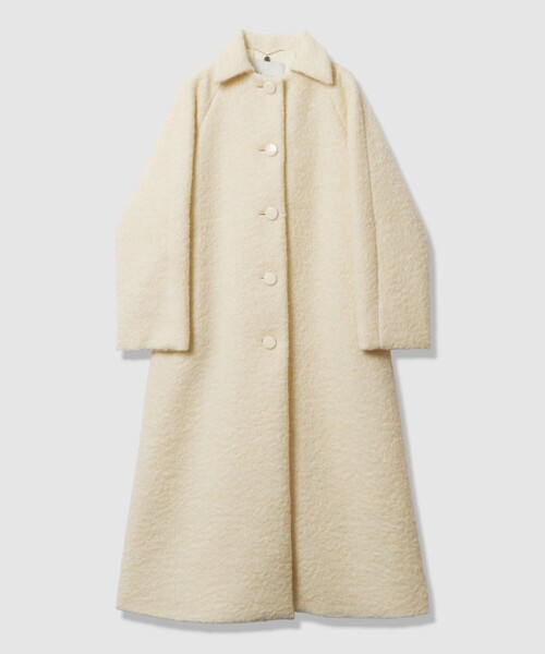 80〜90s フランス製 LULU PARIS ウール スーパーロングコート LOULOU WILLOUGHBY】ループインレーロングコート（ステンカラーコート