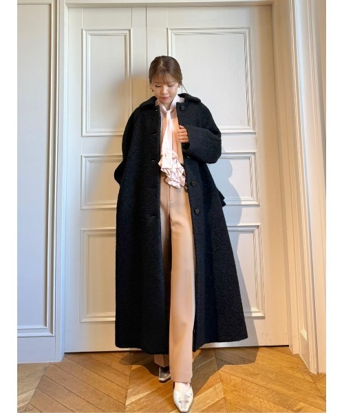 LOULOU WILLOUGHBY】ループインレーロングコート（ステンカラーコート