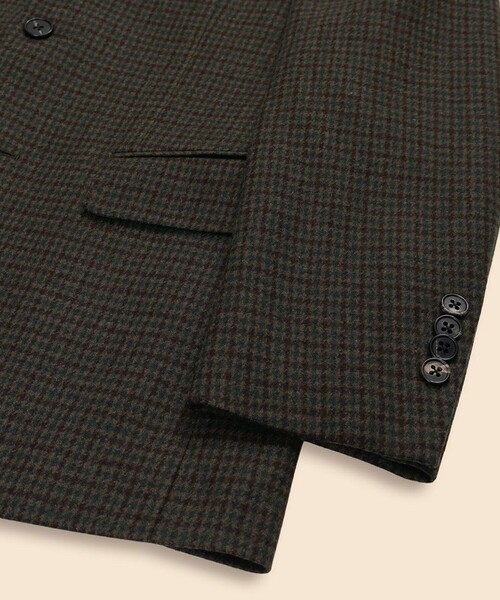 BROOKS BROTHERS（ブルックスブラザーズ）の「ウール／カシミヤ　ガンクラブチェック　段返り３釦ジャケット　TOKYO model（テーラードジャケット・メンズ・ブラウン・37SHT/39SHT/40SHT/42SHT）」の3枚目の写真