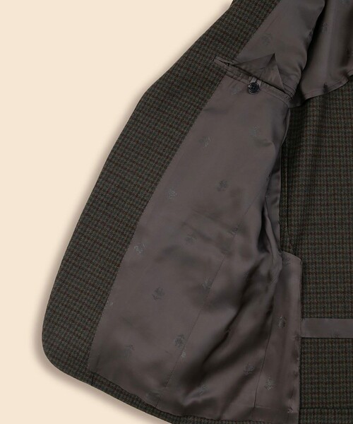 BROOKS BROTHERS（ブルックスブラザーズ）の「ウール／カシミヤ　ガンクラブチェック　段返り３釦ジャケット　TOKYO model（テーラードジャケット・メンズ・ブラウン・37SHT/39SHT/40SHT/42SHT）」の5枚目の写真