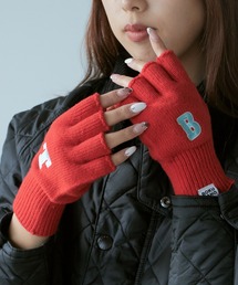 メンズの手袋（レッド/赤色系・ウール・ニット）ファッション通販