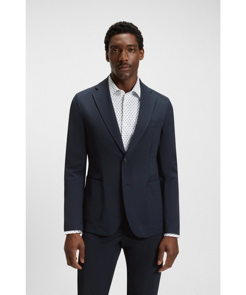 BOSS(ボス)の「パッカブル スリムフィットブレザー はっ水ストレッチファブリック(テーラードジャケット・メンズ・ダークブルー・48/46/54/44/56/50/52)」の1枚目の写真