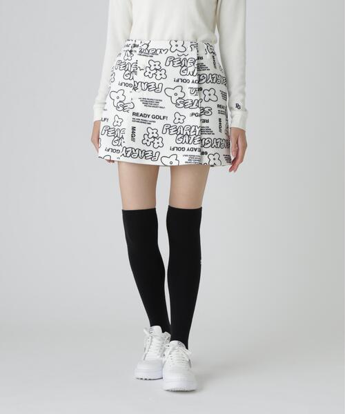 PEARLY GATES(パーリーゲイツ)の「【PEARLY GATES】フリース片面起毛スカート <ストリート花柄>(スカート・レディース・ホワイト系その他・SMALL/MEDIUM/LARGE)」の2枚目の写真