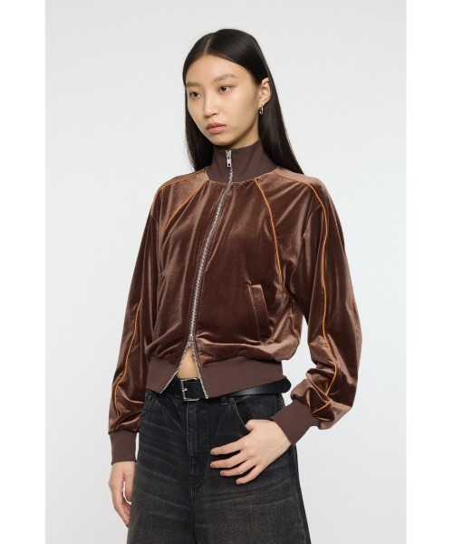 MOUSSY(マウジー)の「VELOUR TRACK トップス(ジャージ・レディース・ブラウン/ネイビー/オフホワイト・FREE)」の18枚目の写真