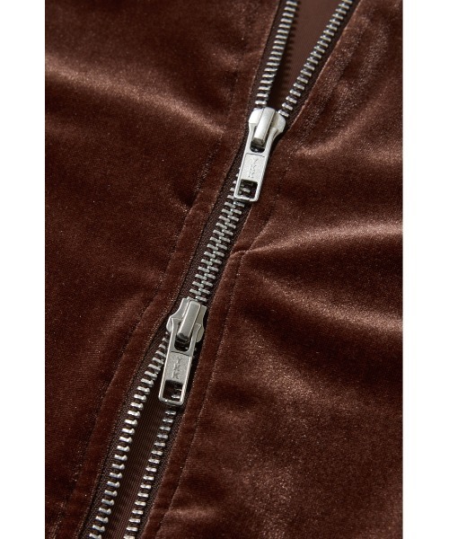 MOUSSY(マウジー)の「VELOUR TRACK トップス(ジャージ・レディース・ブラウン/ネイビー/オフホワイト・FREE)」の22枚目の写真