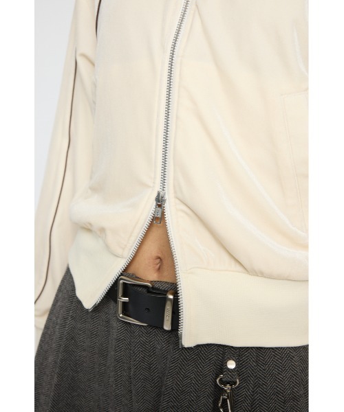 MOUSSY(マウジー)の「VELOUR TRACK トップス(ジャージ・レディース・ブラウン/ネイビー/オフホワイト・FREE)」の13枚目の写真