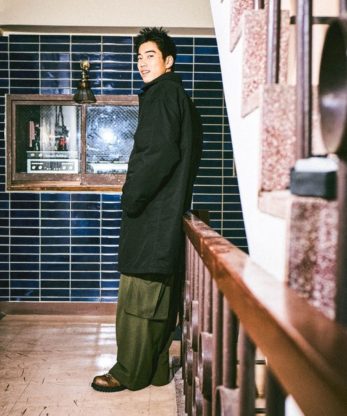 セール】中綿パッチステンカラーコート（ステンカラーコート）｜niko