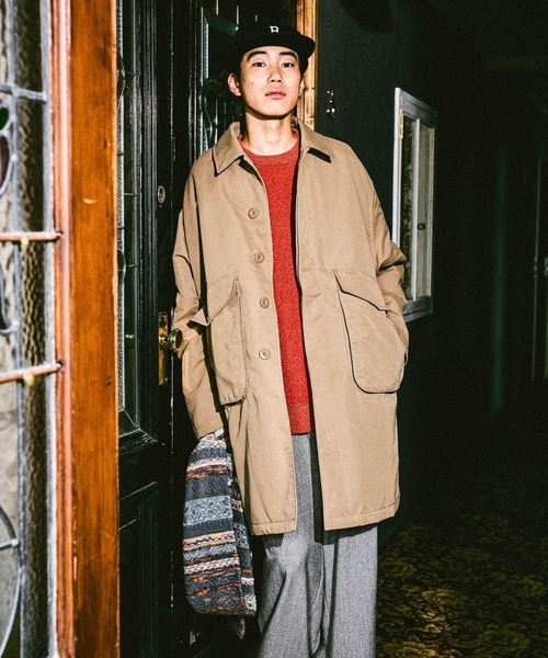 niko and...（ニコアンド）の「中綿パッチステンカラーコート（ステンカラーコート・メンズ・ベージュ/ブラック・MEDIUM/LARGE）」の14枚目の写真