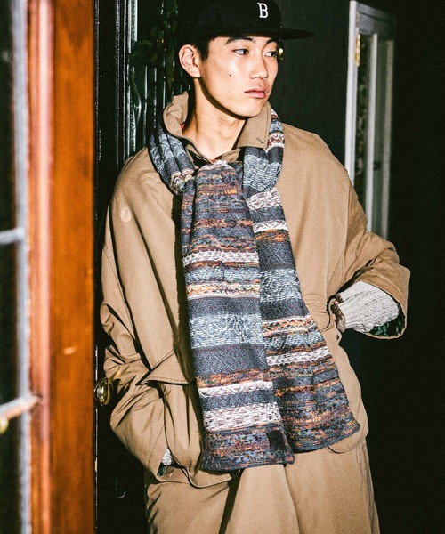 niko and...（ニコアンド）の「中綿パッチステンカラーコート（ステンカラーコート・メンズ・ベージュ/ブラック・MEDIUM/LARGE）」の16枚目の写真