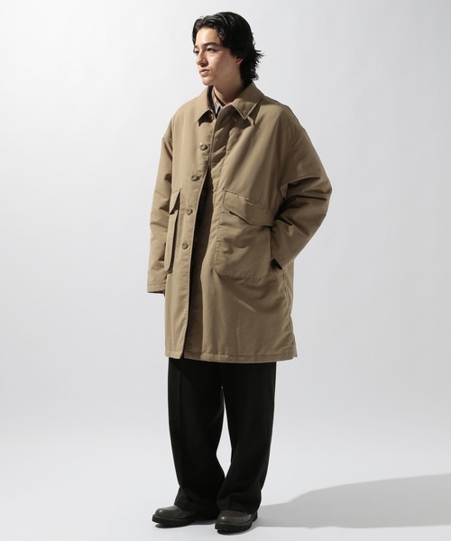 niko and...（ニコアンド）の「中綿パッチステンカラーコート（ステンカラーコート・メンズ・ベージュ/ブラック・MEDIUM/LARGE）」の22枚目の写真