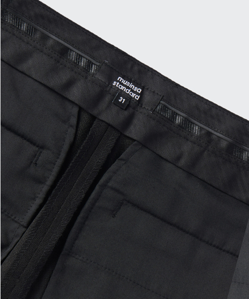 MUSINSA STANDARD（ムシンサスタンダード）の「ブラシドツーピンタックワイドヒドゥンバンディングスラックス[ブラック]（スラックス・メンズ・その他・40/31/33/26/27/28/29/38/42/36/34/32/30）」の6枚目の写真