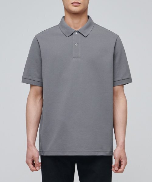 MUSINSA STANDARD(ムシンサスタンダード)の「ベーシックピケポロシャツ【グレー】(ポロシャツ・メンズ・その他・SMALL/MEDIUM/LARGE/X-LARGE)」の2枚目の写真