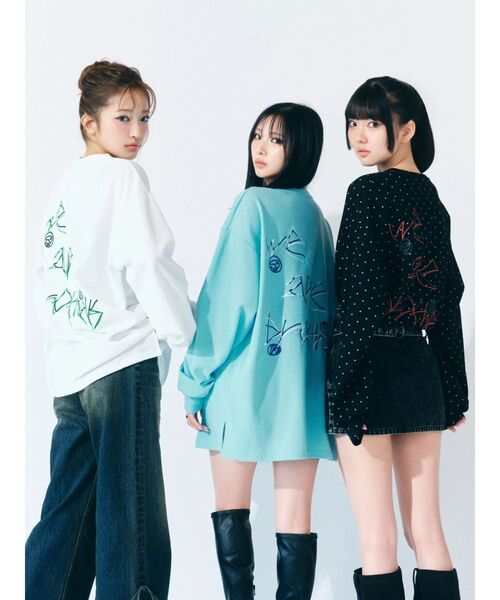 PSYCHIC FEVER×EVRIS シャギーボーダーニット PSYCHIC FEVER×EVRIS