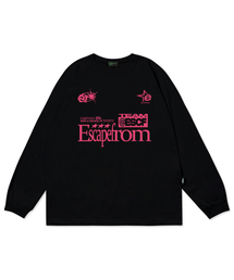 ESCAPEFROM（エスケープフロム）の「ピンク ESCF スポーツプリントロングスリーブオールブラック（Tシャツ/カットソー）」