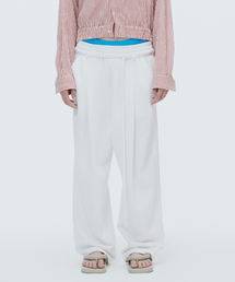 NOHANT（ノアン）の「ONE TUCK JERSEY BELT PANTS WHITE（スウェットパンツ）」