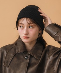 HEILIS（ヘイリス）の「リブニットワッチ / ニット帽 ビーニー 帽子 ブラック ブラウン ネイビー ピンク グレー リブ ノームコア シンプル 無地 カジュアル 韓国（ニットキャップ/ビーニー）」