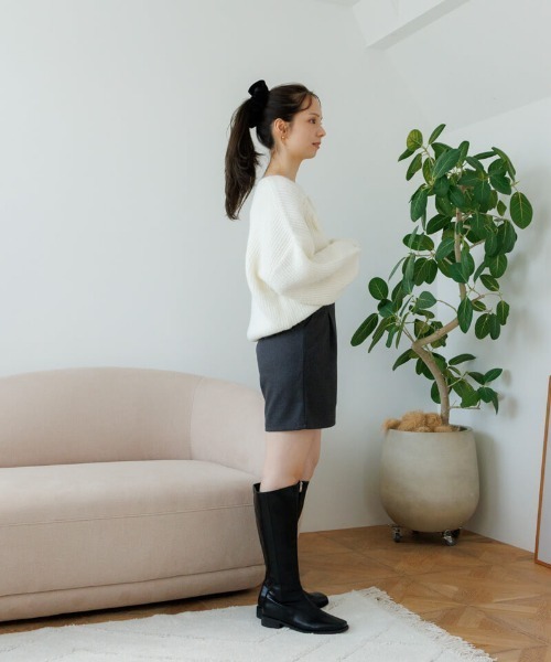 flower（フラワー）の「ウォーミングローズニット（ニット/セーター・レディース・ホワイト/グレー・FREE）」の11枚目の写真