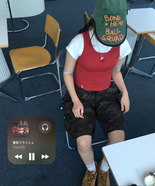 MUCENT(ムセント)の「カモカゴパンツ ミリタリー ポリエステル ナイロン バミューダ ハーフパンツ 男女共用(その他パンツ・レディース・カーキ・FREE)」の7枚目の写真