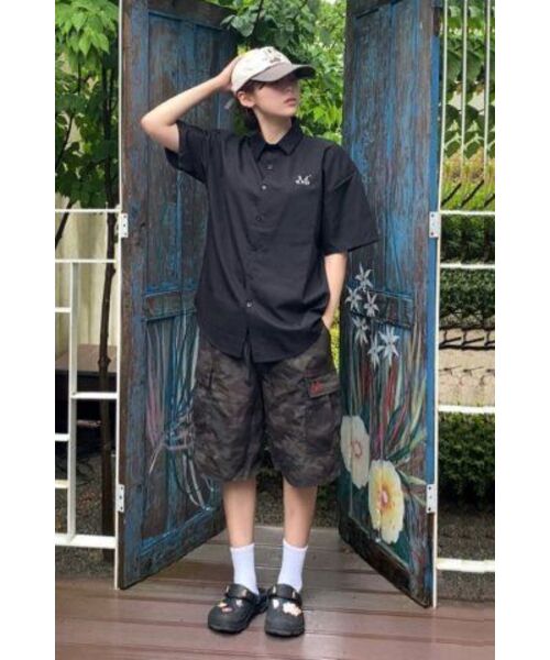 MUCENT(ムセント)の「カモカゴパンツ ミリタリー ポリエステル ナイロン バミューダ ハーフパンツ 男女共用(その他パンツ・レディース・カーキ・FREE)」の17枚目の写真