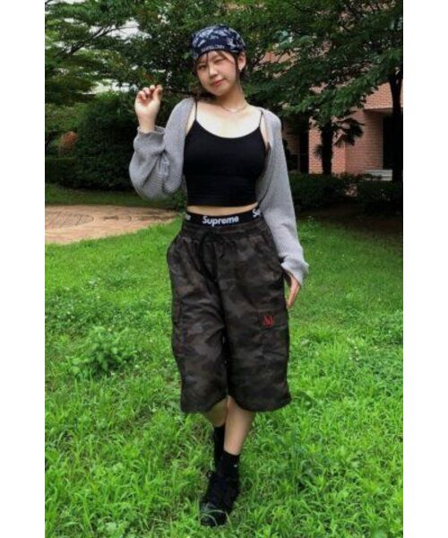 MUCENT(ムセント)の「カモカゴパンツ ミリタリー ポリエステル ナイロン バミューダ ハーフパンツ 男女共用(その他パンツ・レディース・カーキ・FREE)」の19枚目の写真
