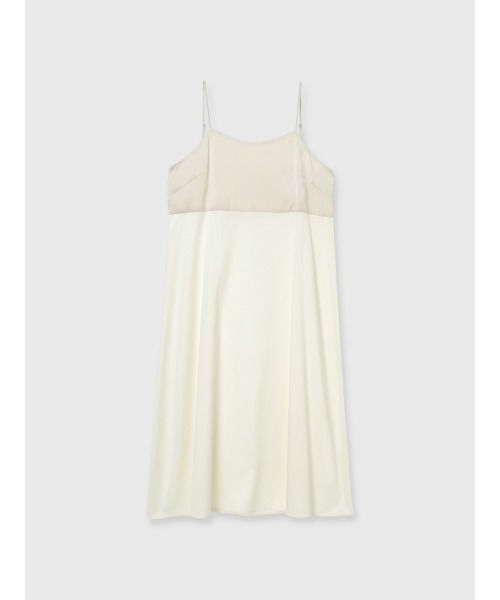 セール】サテンオープンカラーフレアワンピース（ワンピース）｜anuans