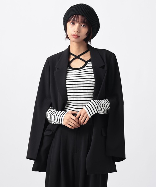 PAGEBOY（ページボーイ）の「イージーケア２WAYショルダージャケット（テーラードジャケット・レディース・ブラック/チャコールグレー/グレー系その他・SMALL/MEDIUM）」の11枚目の写真