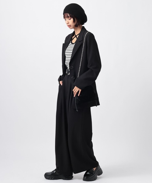 PAGEBOY（ページボーイ）の「イージーケア２WAYショルダージャケット（テーラードジャケット・レディース・ブラック/チャコールグレー/グレー系その他・SMALL/MEDIUM）」の5枚目の写真