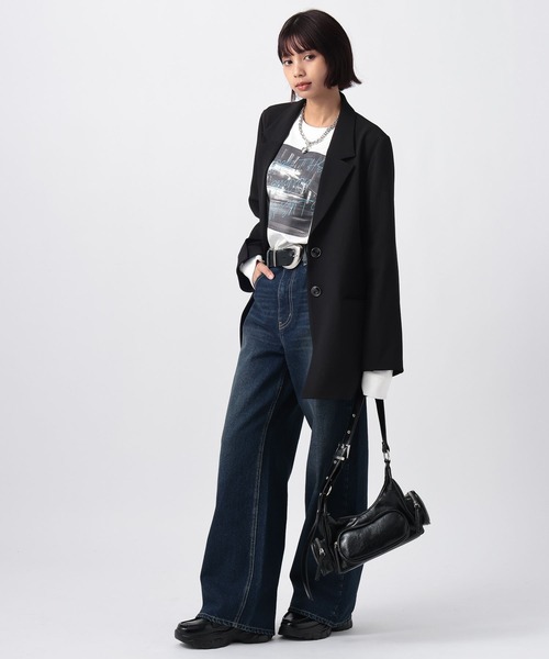 PAGEBOY（ページボーイ）の「イージーケア２WAYショルダージャケット（テーラードジャケット・レディース・ブラック/チャコールグレー/グレー系その他・SMALL/MEDIUM）」の7枚目の写真