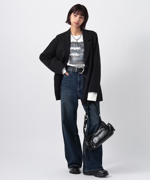 PAGEBOY（ページボーイ）の「イージーケア２WAYショルダージャケット（テーラードジャケット・レディース・ブラック/チャコールグレー/グレー系その他・SMALL/MEDIUM）」の8枚目の写真