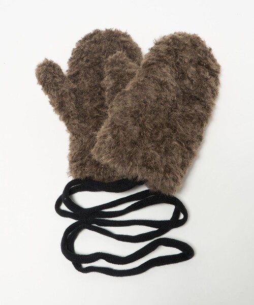BEAUTY&YOUTH UNITED ARROWS(ビューティーアンドユースユナイテッドアローズ)の「ストリング ボア ミトン(手袋・レディース・モカ/イエロー/オフホワイト・FREE)」の12枚目の写真