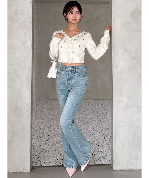 RESEXXY（リゼクシー）の「フリルデザインハンドバッグ（ハンドバッグ・レディース・ホワイト/ブラック・FREE）」の7枚目の写真