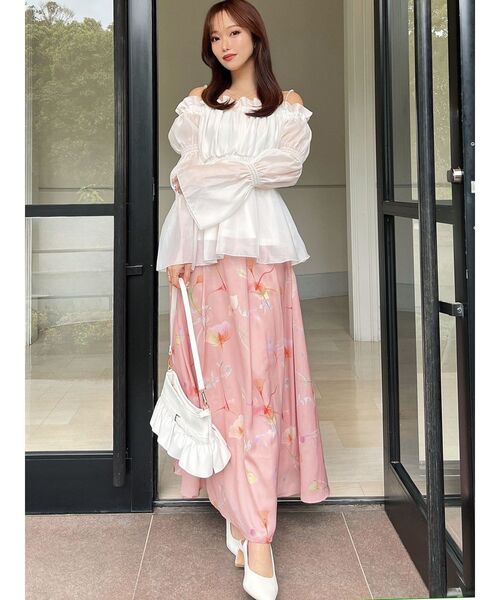 RESEXXY（リゼクシー）の「フリルデザインハンドバッグ（ハンドバッグ・レディース・ホワイト/ブラック・FREE）」の8枚目の写真