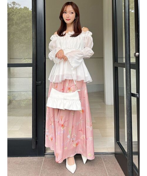 RESEXXY（リゼクシー）の「フリルデザインハンドバッグ（ハンドバッグ・レディース・ホワイト/ブラック・FREE）」の9枚目の写真