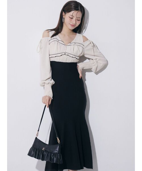 RESEXXY（リゼクシー）の「フリルデザインハンドバッグ（ハンドバッグ・レディース・ホワイト/ブラック・FREE）」の16枚目の写真