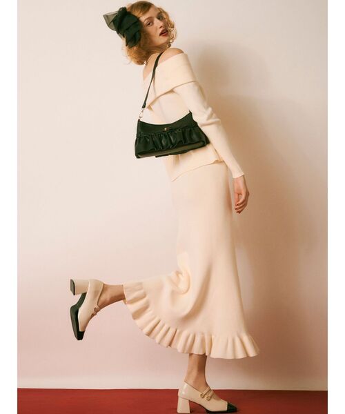 RESEXXY（リゼクシー）の「フリルデザインハンドバッグ（ハンドバッグ・レディース・ホワイト/ブラック・FREE）」の17枚目の写真