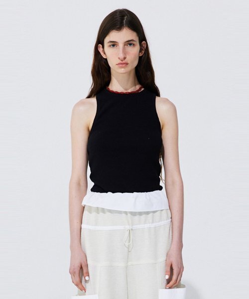 WNDERKAMMER(ブンダーカンマー)の「バックカットアウトスリーブレス_ブラック(Tシャツ/カットソー・レディース・その他・MEDIUM/SMALL)」の1枚目の写真