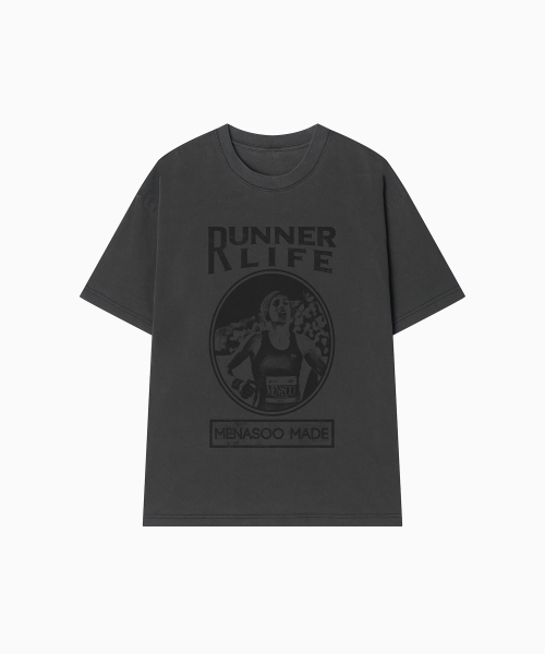 MENASOO(ミナス)の「275g Heavy Cotton Runner Graffiti Pigment T Shirt_Black(Tシャツ/カットソー・レディース・ブラック・SMALL/MEDIUM)」の7枚目の写真