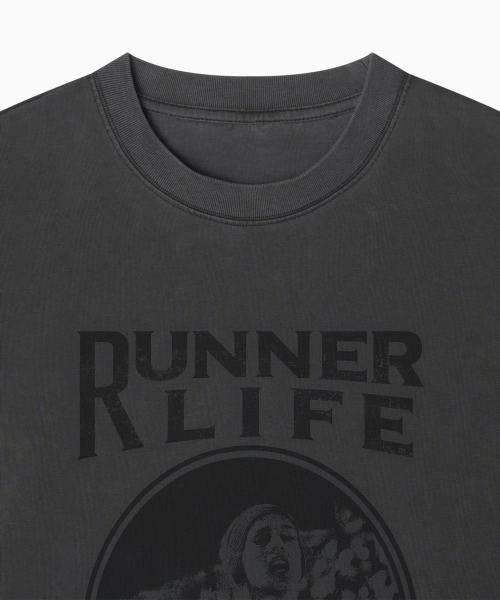 MENASOO(ミナス)の「275g Heavy Cotton Runner Graffiti Pigment T Shirt_Black(Tシャツ/カットソー・レディース・ブラック・SMALL/MEDIUM)」の5枚目の写真